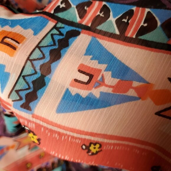 NICOLE by Nicole Miller Womens Multi Geometric Pull-On Shorts Size 8 - Picture 7 of 7